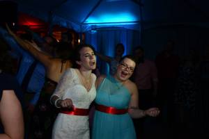 Belting out "Don't Stop Believin'" with my Matron of Honor and best friend Kristi